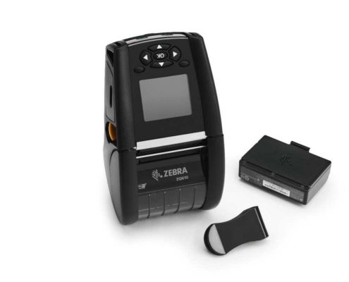 Mobildrucker Zebra ZQ600 mit Gürtelclip und Akku