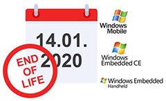 Windows Mobile, Windows Embedded CE und Windows Embedded Handheld gehen ENd of Life